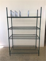 Green Metro Wire Utility Rack with 4 Adjustable