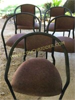 5 Metal Stacking Chairs, well made