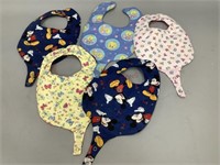 Vintage Baby Bibs with Pacifier Clips