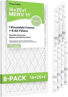 Future Way 16x25x1 Air Filters, 8-pack With