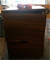 Damaged 3-drawer File Cabinet Brown