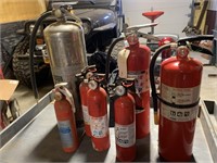 LOT OF 7 MIX FIRE EXTINGUISHERS