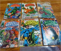 Six Godzilla comic books