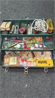 My buddy metal tackle box contents included