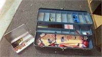 Union steel chest  tackle box contents included