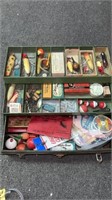 Metal tackle box contents included