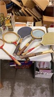6 tennis rackets 2 with covers
