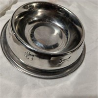 STAINLESS STEEL Pet Bowl EMBOSSED PAWS!