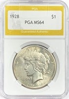 1928 Silver Peace Dollar MS-64