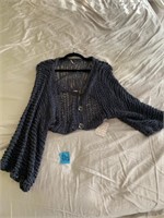 NWT FREE PEOPLE CROCHETED LACE SWEATER