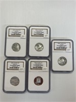 2008-S Silver Proof Quarters NGC MS69