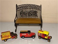 Coca-Cola Trucks & Coca-Cola Doll Size Bench