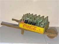 Coca-Cola Bottles & Wheelbarrow Crate