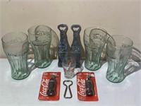 Coca-Cola Bottle Openers, Glasses & Pencil