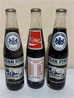 3 Coca-Cola Penn State Bottles