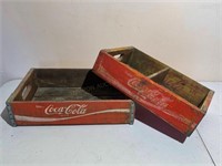 2 Red Coca-Cola Crates
