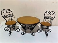 Miniature Coca-Cola Parlor Table & Chairs
