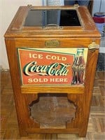 White Clad Coca Cola Wood Drink Cooler