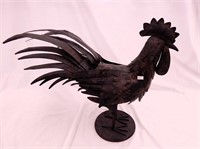 19" H Metal Rooster Sculpture