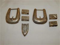 Mixed Silver Belt Buckles, Tip & More
