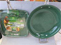 New Green Ceramic Frying Pans