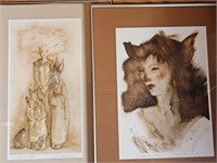 Framed Signed Prints Fairies by Terri Windling