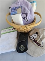 Basket Lot - Ray Ban Case, Mickey Hat, Laundry bag