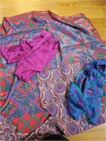Vintage women's scarf lot - Jewel tones
