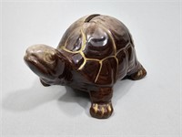 Kenmar Fired Red Clay Turtle Coin Bank Japan
