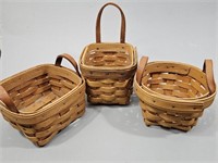 Longaberger Basket Lot of 3