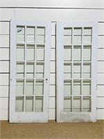 Pair of Painted French Doors
