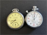 Stop Watch and Ingraham Pocket Watch.