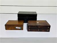 (3) Wooden Boxes