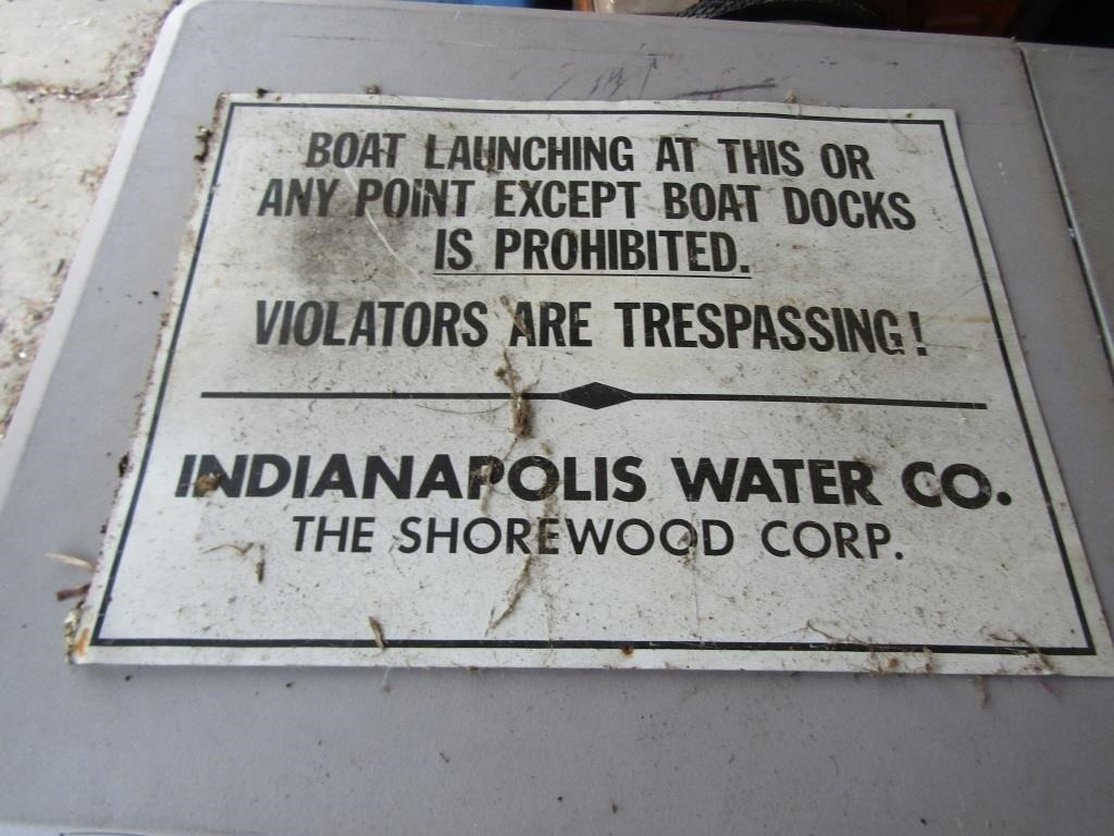 indy water co. sign