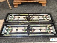 VINTAGE TRIFOLD STAINED GLASS