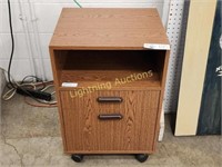 TWO DRAWER ROLLING FILE CABINET
