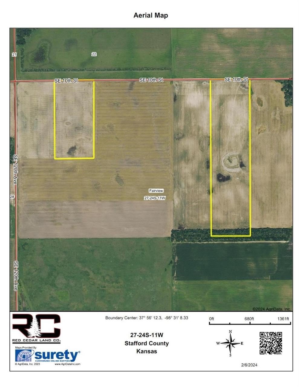 60+/- Acres Tillable and Hunting in Stafford County, Ks