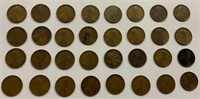 Very early group of Wheat Cent Coins 1909-1919