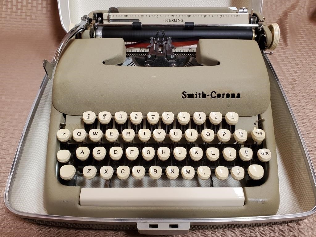 Smith Corona Sterling Typewriter in Case