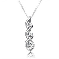 Beautiful 3tiered Faux Diamond Necklace