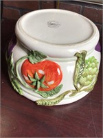 Large Ceramic Vegetable or Fruit Bowl 12" x 7"