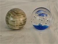 Art Glass and Alabaster Paperweights