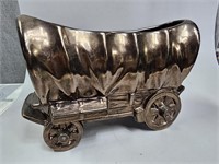 Vintage Shawnee Pottery Wagon Planter Bronze