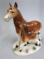 Japan Porcelain Mare and Foal Figure