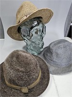 Vintage Men's Hat Lot 3 hats fedora by dobbs,