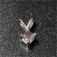 $1000 14K Natural Diamond (0.2Ct,I3,Pink) Pendant