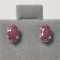 $400 10K  Natural Ruby(0.6ct) Earrings