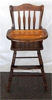 Mid-Century Wooden High Chair