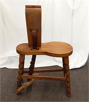 Vintage Wooden Saddle Makers Bench Stitching Horse