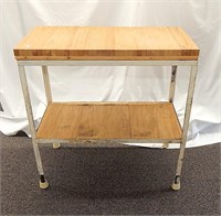 Custom Iron & Wood Work Bench Table